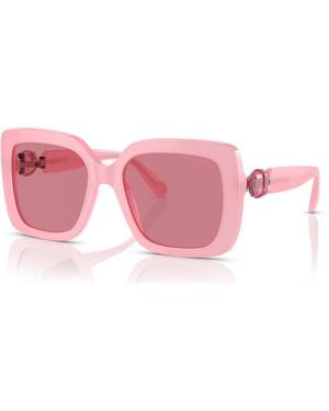 Swarovski Occhiali da sole, oversize, forma quadrata, sk0061el - Rosa