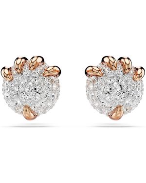 Swarovski Dragon & Phoenix Stud Earrings, Dragon's Claw, 18K Rose Finish - Metallic