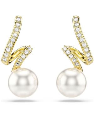 Swarovski Gabriella ohrringe, kristallperle, rundschliff - Mettallic
