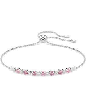 Swarovski Matrix Bracelet, Round Cut, Rhodium Plated - Metallic
