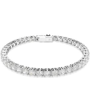 Swarovski Matrix Tennis-Tone Plated Bracelet - Metallic