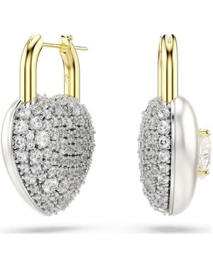 Swarovski Idyllia Heart Drop Earrings - Metallic