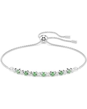 Swarovski Matrix Bracelet, Round Cut, Rhodium Plated - Metallic