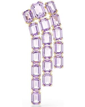 Swarovski Spilla millenia, taglio ottagonale, placcato color oro - Viola