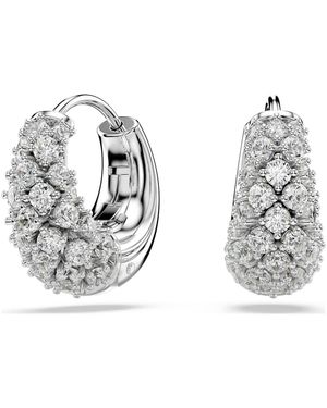 Swarovski Sublima Earrings, Rhodium Plated - Metallic