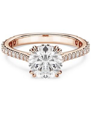 Swarovski Stilla cocktailring, rundschliff, pavé - Weiß