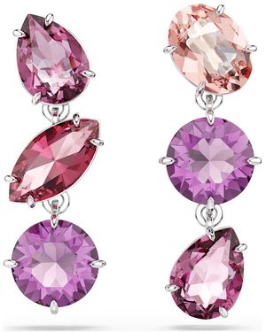 Swarovski Orecchini pendenti gema, taglio misto - Viola