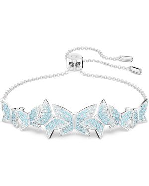 Swarovski Idyllia Lilia Bracelet, Butterfly, Rhodium Plated - Blue
