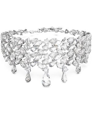 Swarovski Mesmera Choker, Mixed Cuts, Rhodium Plated - White