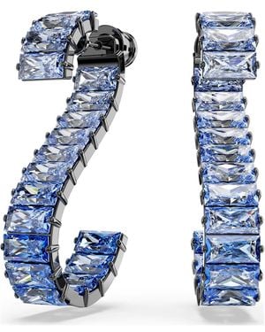 Swarovski Matrix Drop Earrings - Blue