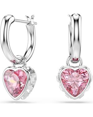 Swarovski Pendientes chroma, corazón - Rosa