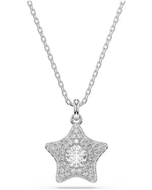Swarovski Pendente Sublima, Taglio Round, Stella, Placcato Rodio - Metallizzato