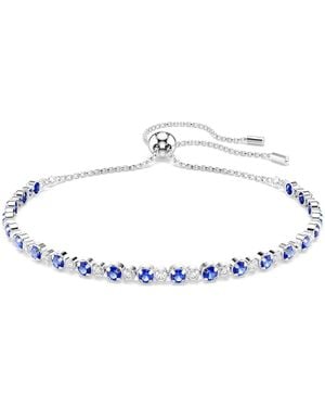 Swarovski Matrix Rhodium Plated Crystal Tennis Bracelet - Metallic