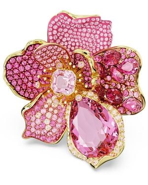 Swarovski Idyllia cocktailring, pavé, blume - Rot
