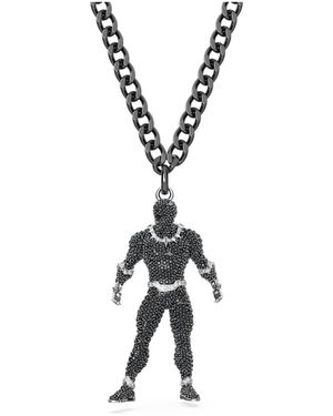 Swarovski Collana black panther © marvel, pantera nera, placcato rutenio - Metallizzato