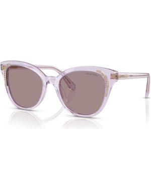 Swarovski Gafas de sol, forma de mariposa, sk6031, moradas - Morado