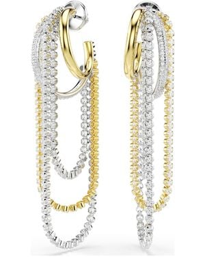 Swarovski Hyperbola ohrringe, lagen, rundschliff - Mettallic