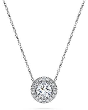 Swarovski Eternity Halo Solitaire Pendant - Metallic