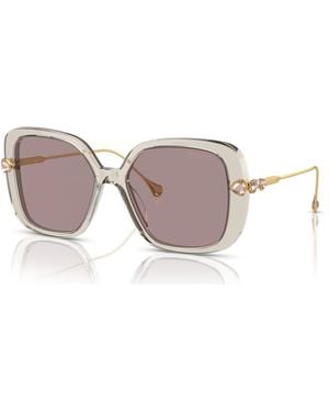 Swarovski Sunglasses, Oversized, Square Shape, Sk6011 - Pink