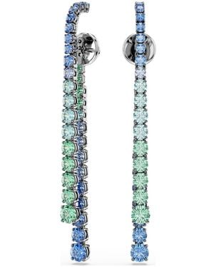 Swarovski Matrix Ladies Plated Earrings - Blue
