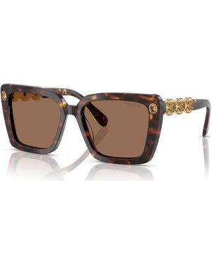 Swarovski Sunglasses, Square Shape, Sk6032 - Brown