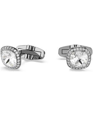 Swarovski Una Angelic Cufflinks, Cushion Cut, Ruthenium Plated - Metallic