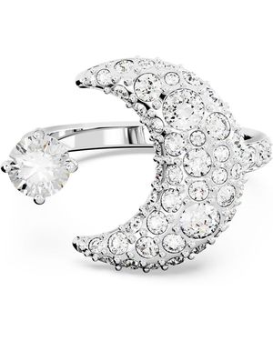 Swarovski Luna Open Moon Ring, Size 52 - Metallic