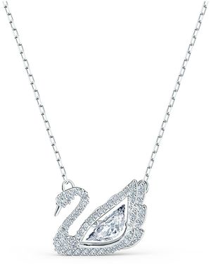 Swarovski Dancing Swan Necklace - Metallic