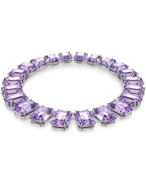 Swarovski Collana millenia, cristalli oversize, taglio ottagonale - Viola