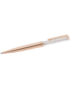 Swarovski Bolígrafo crystalline, tono oro rosa, baño tono oro rosa - Blanco