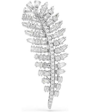 Swarovski Vienna brosche, verschiedene schliffe, feder - Mettallic