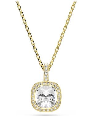 Swarovski Una Angelic Pendant, Cushion Cut, 18K Finish - Metallic