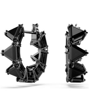 Swarovski Matrix kreolen, trilliant-schliff, dreieck, mini - Schwarz