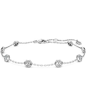 Swarovski Octagon armband, im labor gezüchtete diamanten 0,8 ct tw, runde form, sterlingsilber - Mettallic