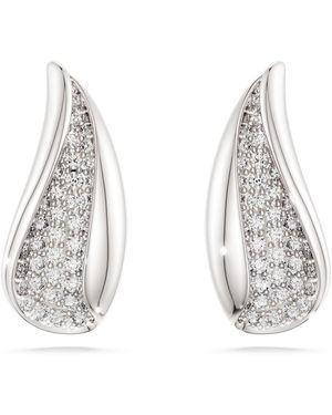 Swarovski Pendientes classica, talla redonda - Metálico