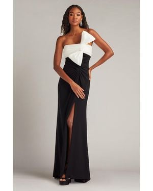 Tadashi Shoji Official Online Boutique Kaliko Twist Bow Gown - Multicolor