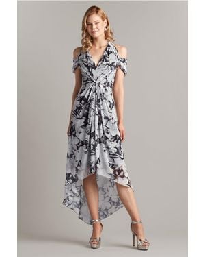 Tadashi Shoji Official Online Boutique Cobie Draped Cold Shoulder Dress - Multicolor