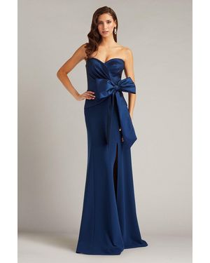Tadashi Shoji Official Online Boutique Kinah Oversized Bow Gown - Blue