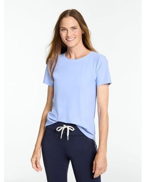 Talbots Active Jersey Short Sleeve T-shirt - Blue