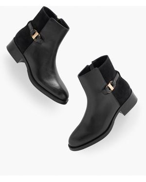 Talbots Waverly Nappa Ankle Boots - Black