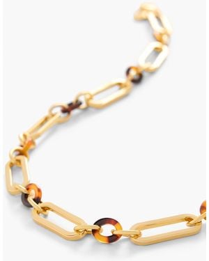 Talbots Tortoiseshell Link Necklace - Metallic