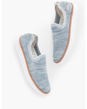 Talbots Brittany Marl Knit Slip-on Sneakers - Blue