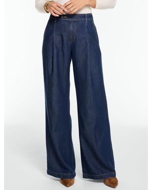 Talbots Relaxed Wide Leg Jeans - Blue