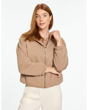 Talbots Jacquard Bubble Jacket - Natural