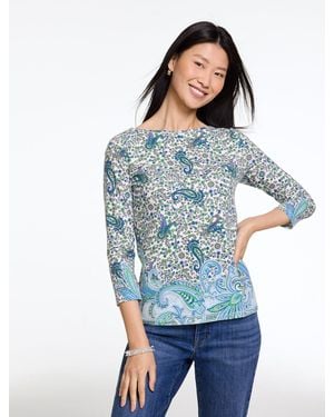 Talbots Bateau Neck T-shirt - Blue