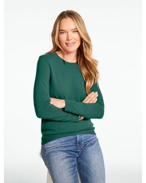 Talbots Cashmere Crewneck Jumper - Green