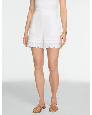 Talbots Eyelet Pull-on Shorts - White