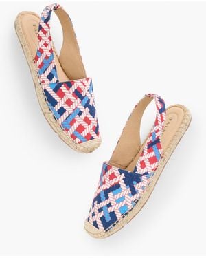 Talbots Izzy Slingback Espadrille Flats - Blue