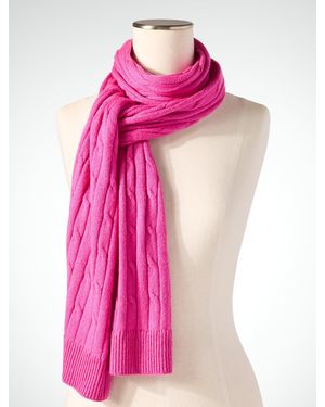 Talbots Soft Cable Knit Scarf - Pink