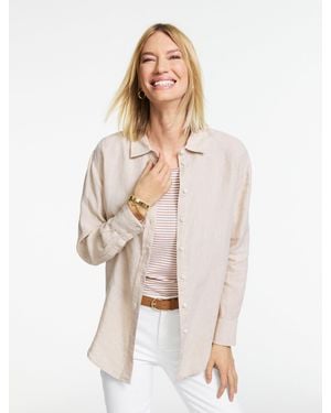 Talbots Linen Everyday Relaxed Shirt - Natural